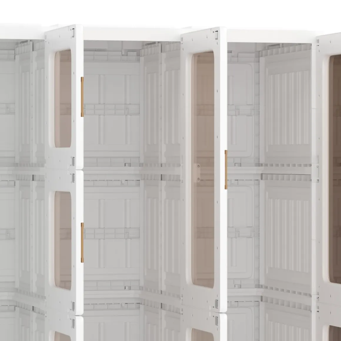 Kleiderschrank modular faltbar 104 x 168 cm weiss