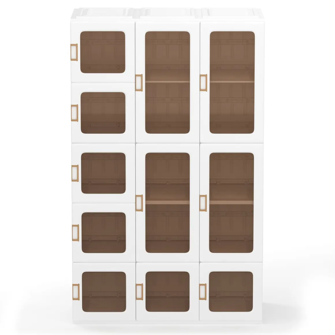 Kleiderschrank modular faltbar 104 x 168 cm weiss