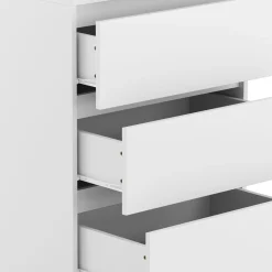 Kleiderschrank offen mit 3 Schubladen 60 x 180 cm weiss