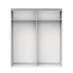 Kleiderschrank Schiebetüren mit Spiegel BODO 180 cm weiss