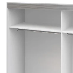 Kleiderschrank Schiebetüren mit Spiegel BODO 180 cm weiss