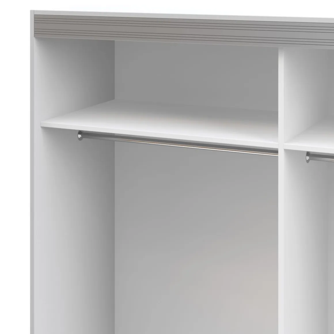 Kleiderschrank Schiebetüren mit Spiegel BODO 180 cm weiss