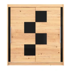 Kleiderschrank Schiebetüren Holz NOVE 200 cm