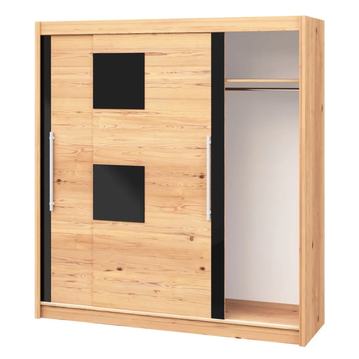 Kleiderschrank Schiebetüren Holz NOVE 200 cm