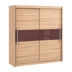Kleiderschrank Schiebetüren Holz LOLA 200 cm