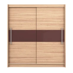 Kleiderschrank Schiebetüren Holz LOLA 200 cm
