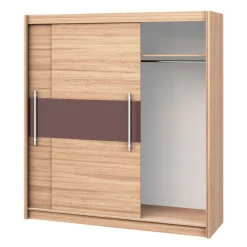 Kleiderschrank Schiebetüren Holz LOLA 200 cm