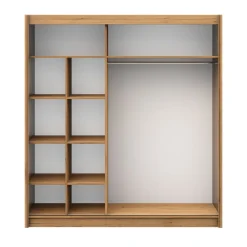 Kleiderschrank Schiebetüren Holz NANO 200 cm