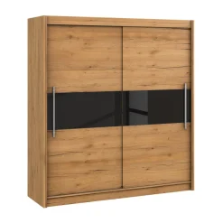 Kleiderschrank Schiebetüren Holz NANO 200 cm