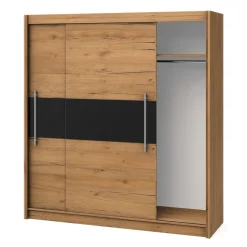 Kleiderschrank Schiebetüren Holz NANO 200 cm