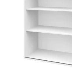 Kleiderschrank Schiebetüren mit Spiegel REVA 180 cm weiss