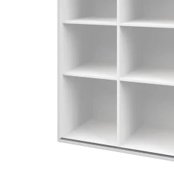 Kleiderschrank Schiebetüren mit Spiegel REVA 200 cm weiss