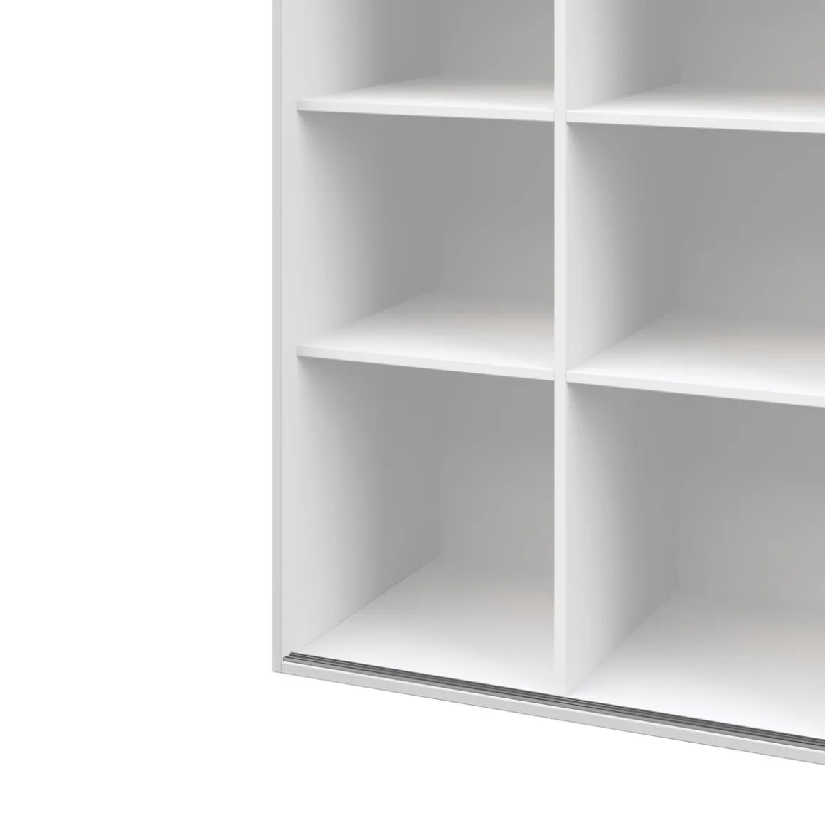 Kleiderschrank Schiebetüren mit Spiegel REVA 200 cm weiss