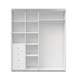 Kleiderschrank Schiebetüren RINA 200 cm weiss