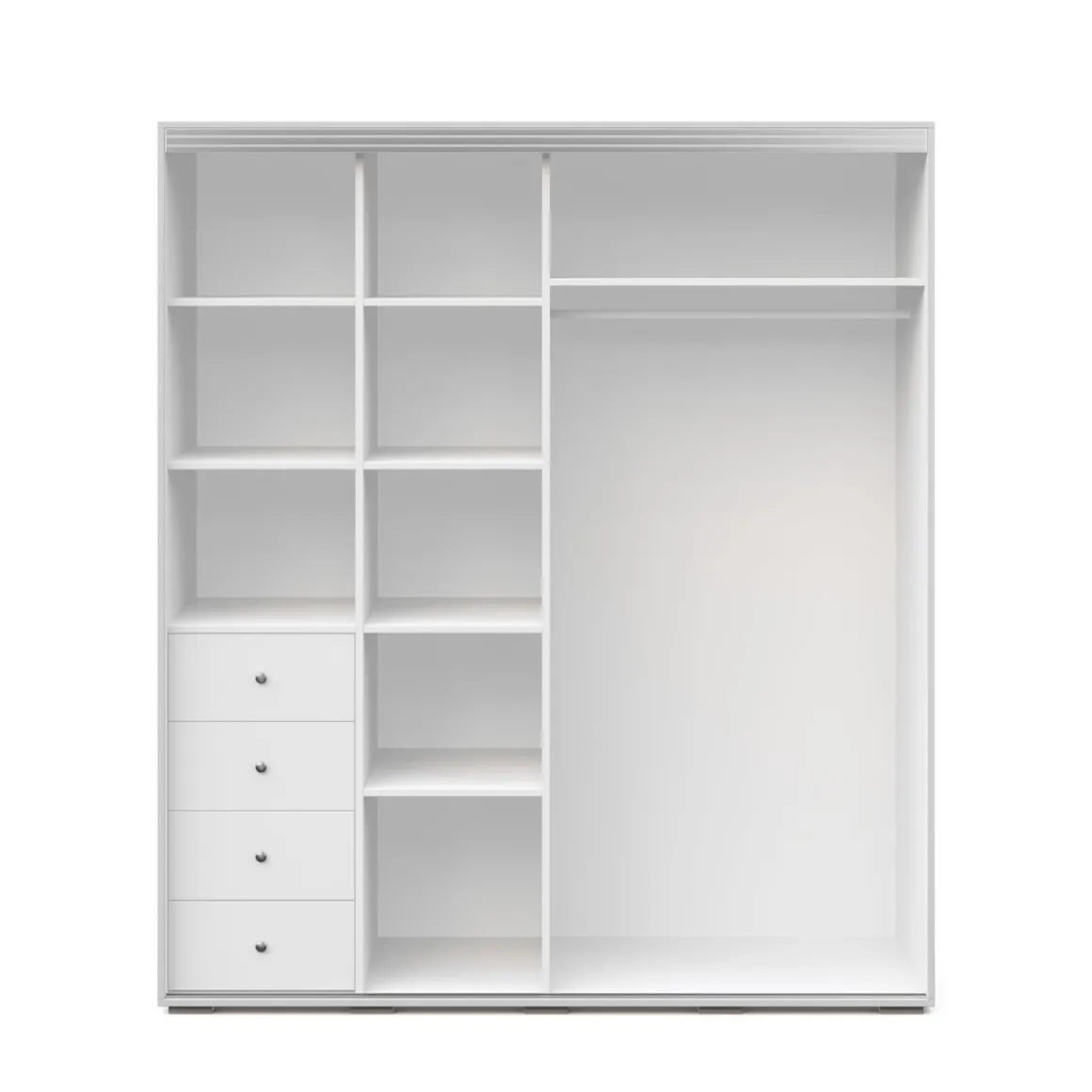 Kleiderschrank Schiebetüren RINA 200 cm weiss