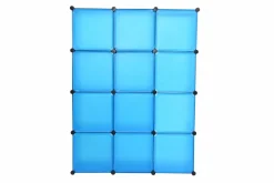 Kleiderschrank Steckregal blau 12 Boxen