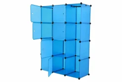 Kleiderschrank Steckregal blau 12 Boxen