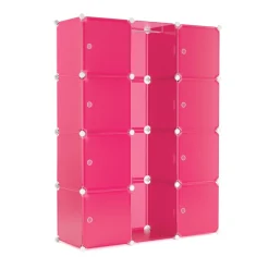 Kleiderschrank Steckregal pink 12 Boxen