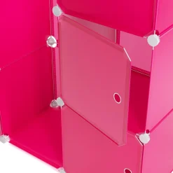 Kleiderschrank Steckregal pink 12 Boxen