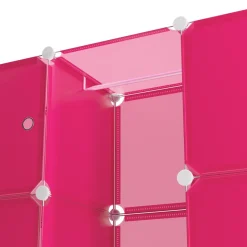 Kleiderschrank Steckregal pink 12 Boxen