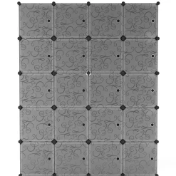 Kleiderschrank Steckregal schwarz / weiss 20 Boxen