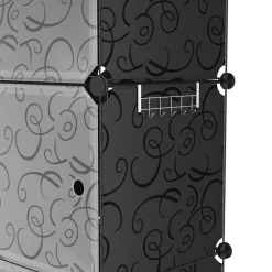 Kleiderschrank Steckregal schwarz / weiss 20 Boxen
