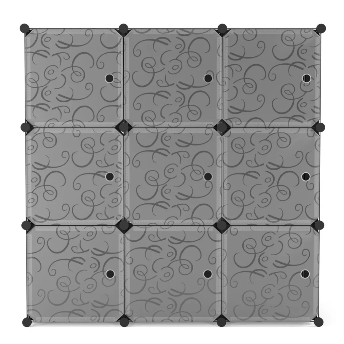 Kleiderschrank Steckregal schwarz / weiss 9 Boxen