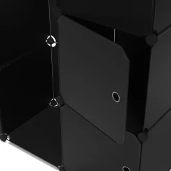 Kleiderschrank Steckregal schwarz 12 Boxen