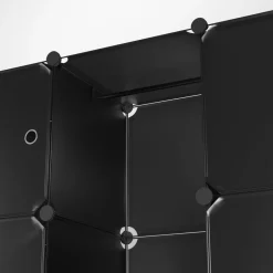 Kleiderschrank Steckregal schwarz 12 Boxen