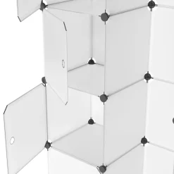 Kleiderschrank Steckregal transparent 20 Boxen