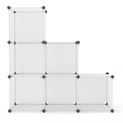 Kleiderschrank Steckregal transparent 6 Boxen