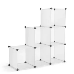 Kleiderschrank Steckregal transparent 6 Boxen