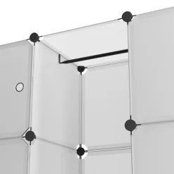 Kleiderschrank Steckregal transparent 12 Boxen
