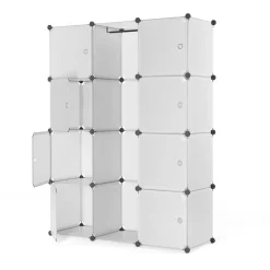 Kleiderschrank Steckregal transparent 12 Boxen