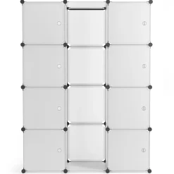 Kleiderschrank Steckregal transparent 12 Boxen