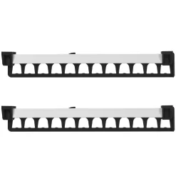 Kleiderstange ausziehbar 2er Set silber/schwarz