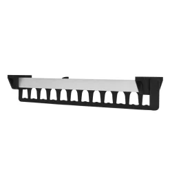 Kleiderstange ausziehbar 2er Set silber/schwarz