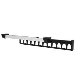 Kleiderstange ausziehbar 2er Set silber/schwarz