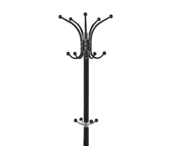 Kleiderständer mit Schirmhalter schwarz