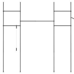 Kleiderständer mit 5 Stangen und 2 Körben verstellbar 200 - 270 cm schwarz