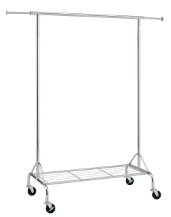 Kleiderständer 1 Stange bis 70 kg silber