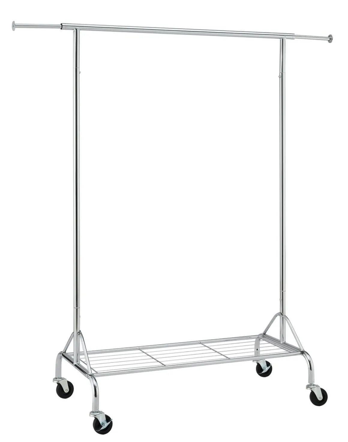 Kleiderständer 1 Stange bis 70 kg silber