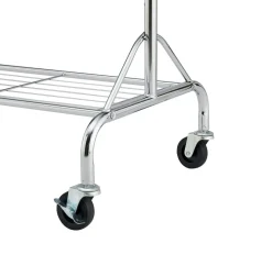 Kleiderständer 1 Stange bis 70 kg silber