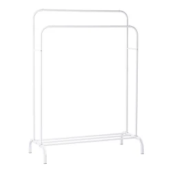 Kleiderständer 2 Stangen bis 40 kg weiss