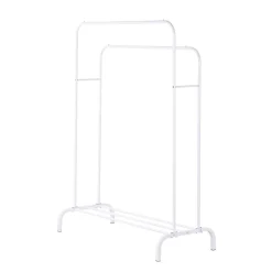Kleiderständer 2 Stangen bis 40 kg weiss