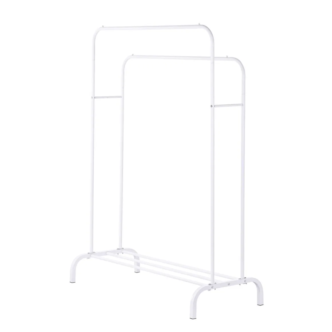 Kleiderständer 2 Stangen bis 40 kg weiss