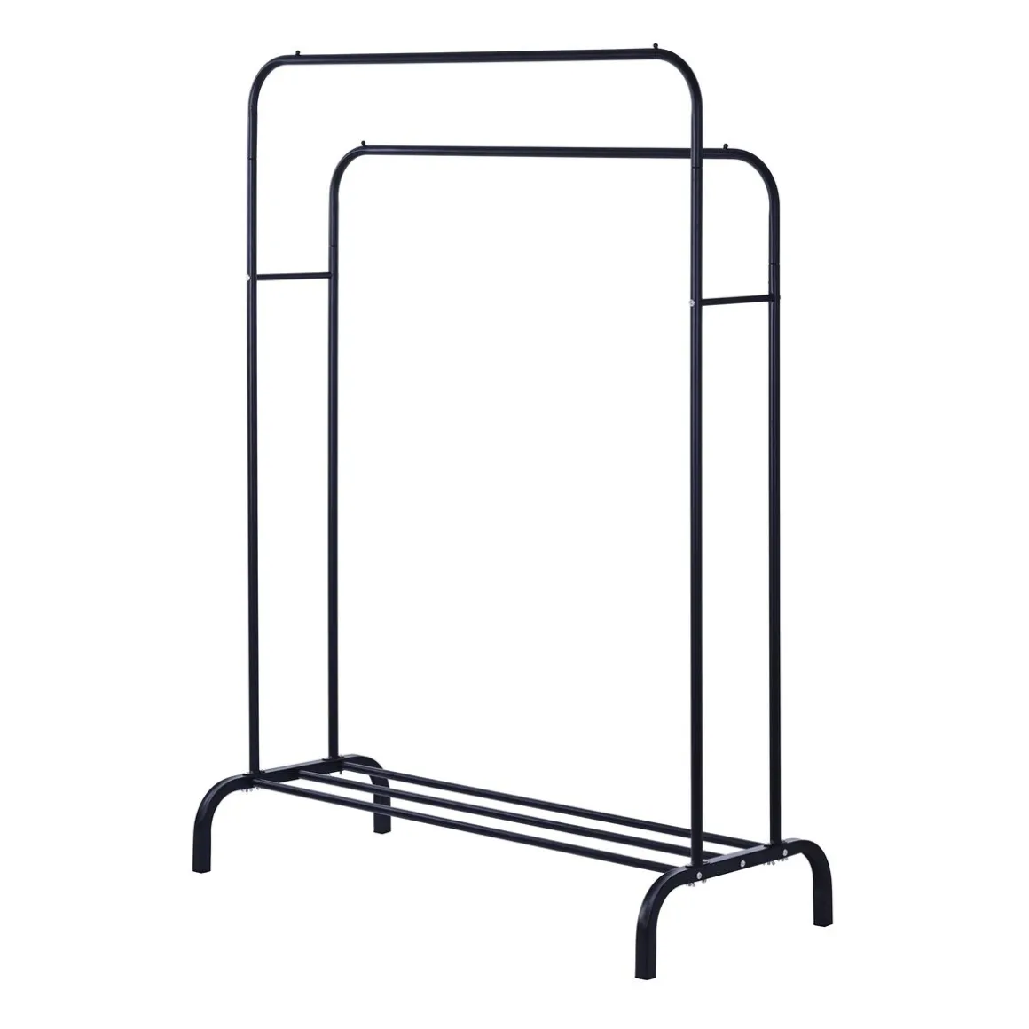 Kleiderständer 2 Stangen bis 40 kg schwarz