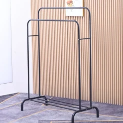 Kleiderständer 2 Stangen bis 40 kg schwarz