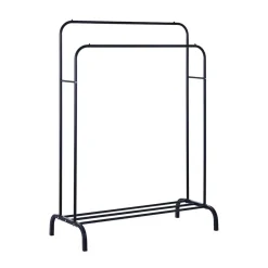 Kleiderständer 2 Stangen bis 40 kg schwarz