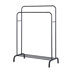 Kleiderständer 2 Stangen bis 40 kg schwarz